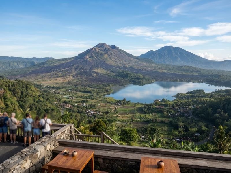 Mount Batur view during a Kintamani highlands visit