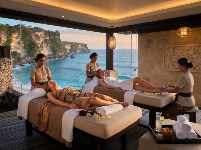 relaxing spa break after outdoor activities in Uluwatu