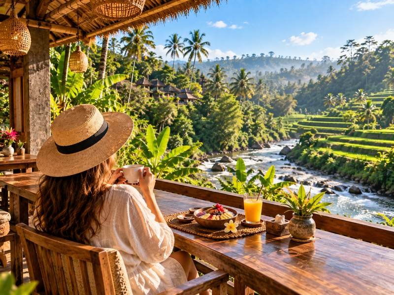 Relaxed morning during a Bali travel itinerary