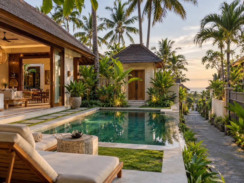 Peaceful villa surroundings in Pererenan Canggu Bali